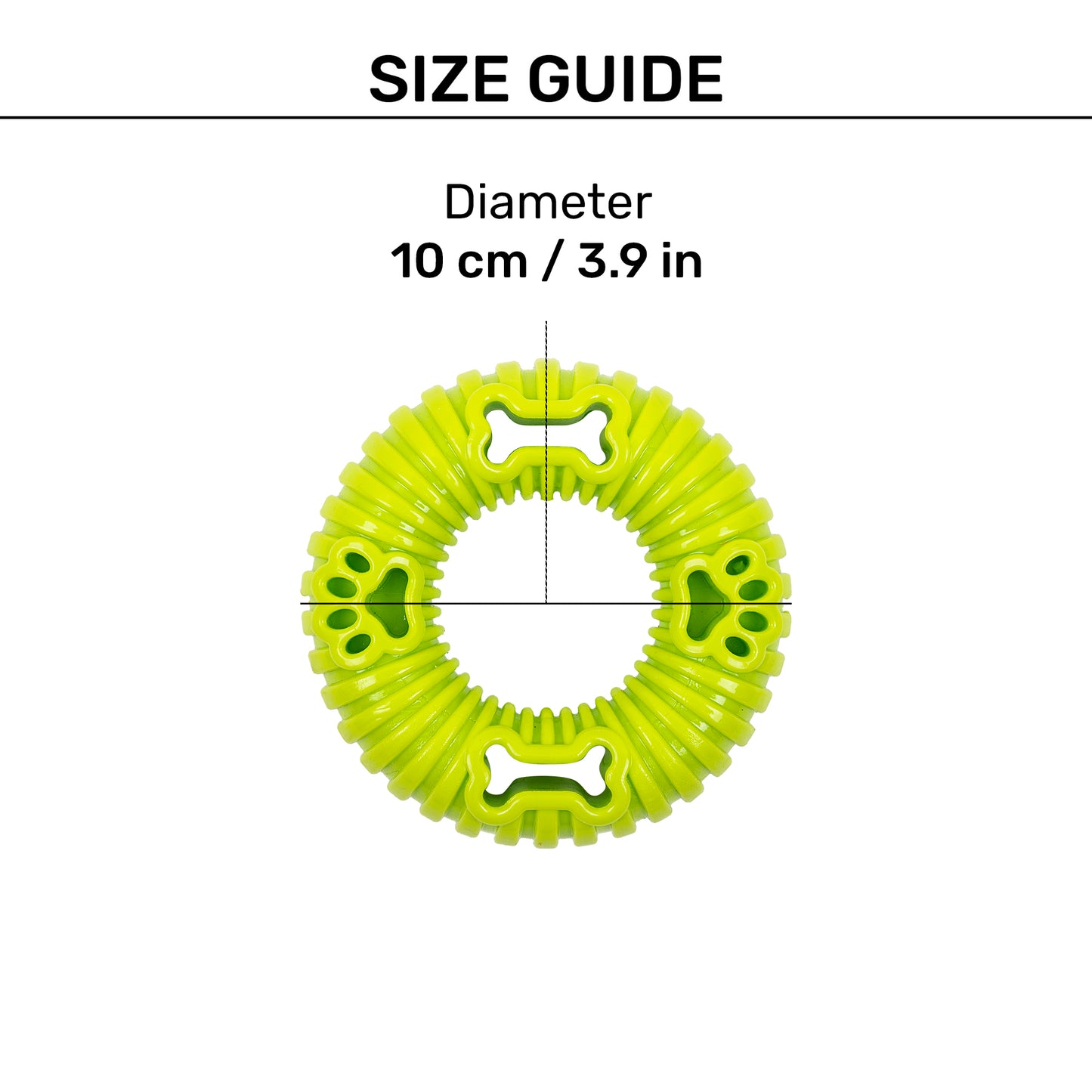 TLC Snack-O-Ring Chew Toy For Dog - Green - Heads Up For Tails