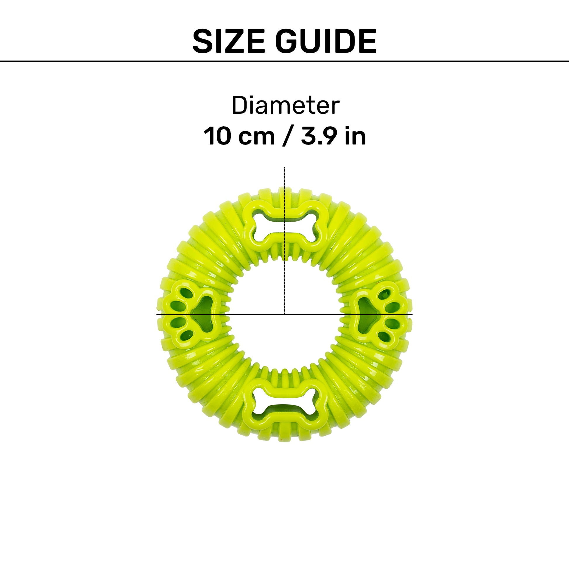 TLC Snack-O-Ring Chew Toy For Dog - Green - Heads Up For Tails