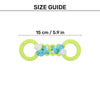 TLC Twin Rings Chew Toy For Puppies & Small Dogs - Green - Heads Up For Tails