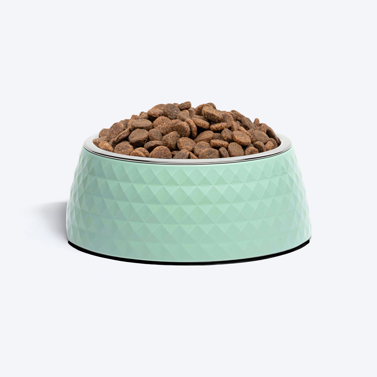 HUFT Breezy Basics Prism Embossed Melamine Bowl For Dog - Pastel Green - Heads Up For Tails