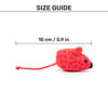 HUFT Cupid's Mouse Plush Toy With Catnip For Cat - Red - Heads Up For Tails