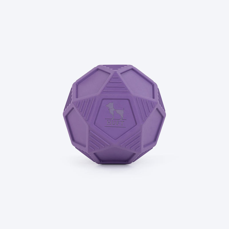 HUFT Chewtastic Bounce & Treat Ball Chew Toy For Dog - Purple - Heads Up For Tails