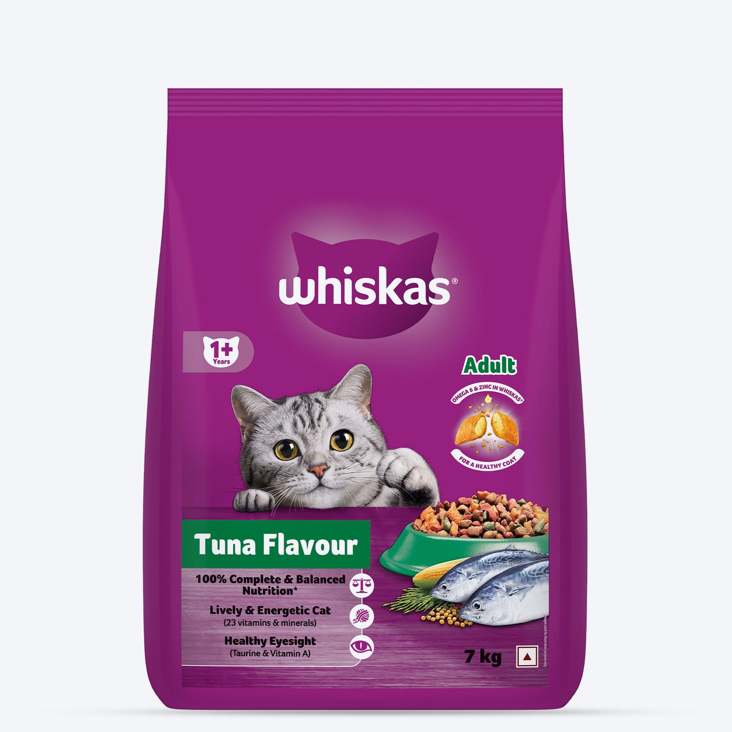 Whiskas Adult (1+ Years) Tuna Flavour Dry Cat Food - Heads Up For Tails
