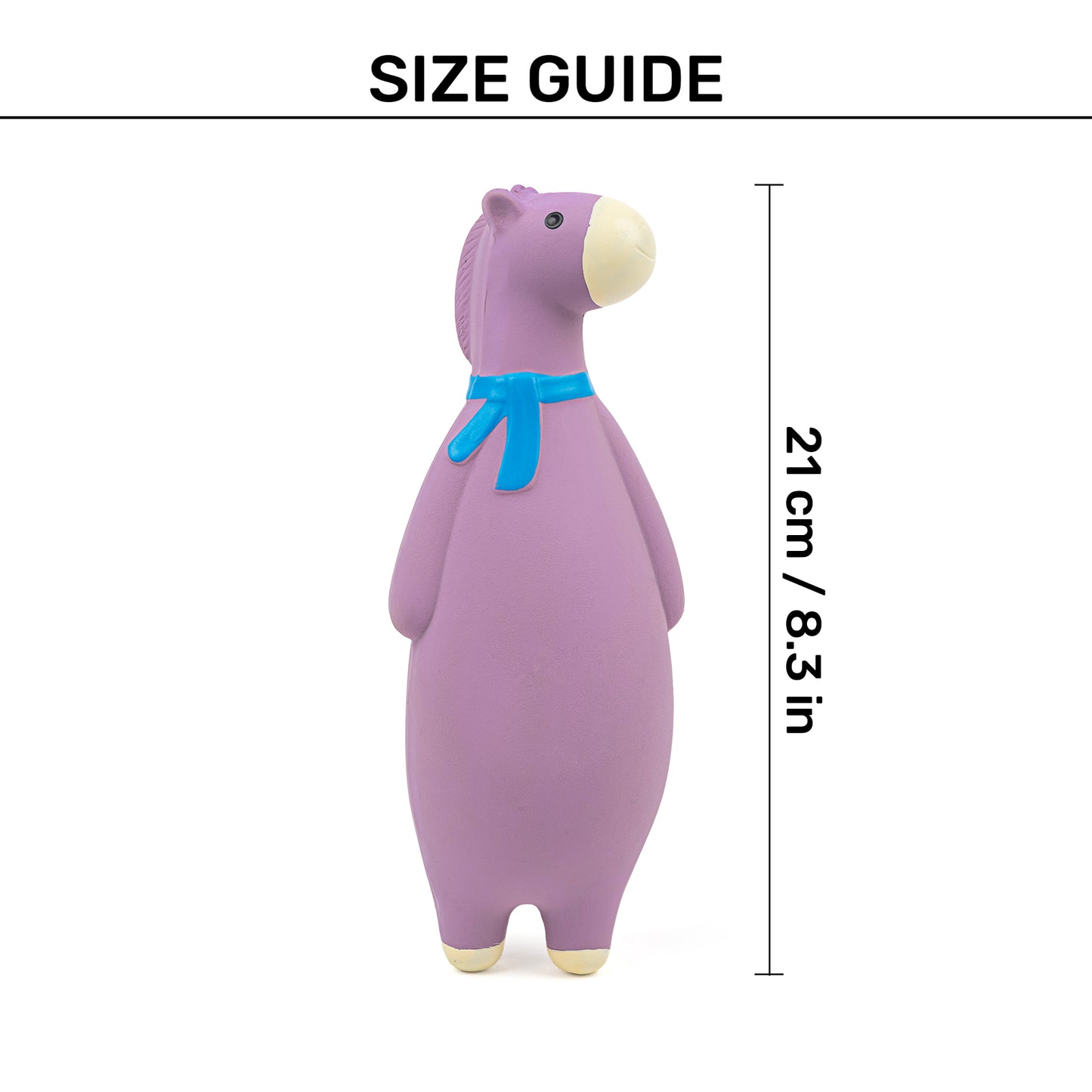 TLC Big Belly Horse Squeaky Chew Toy For Dog - Purple - Heads Up For Tails