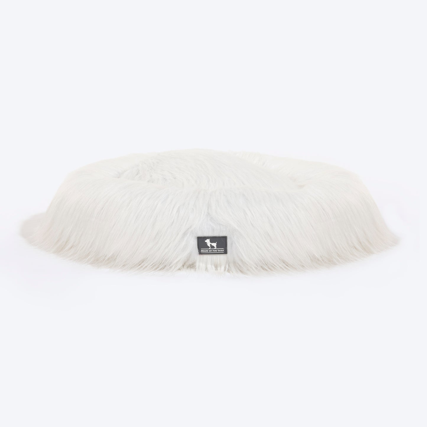 HUFT Furry Bliss Cuddle Bed For Cat & Puppy - White - Heads Up For Tails