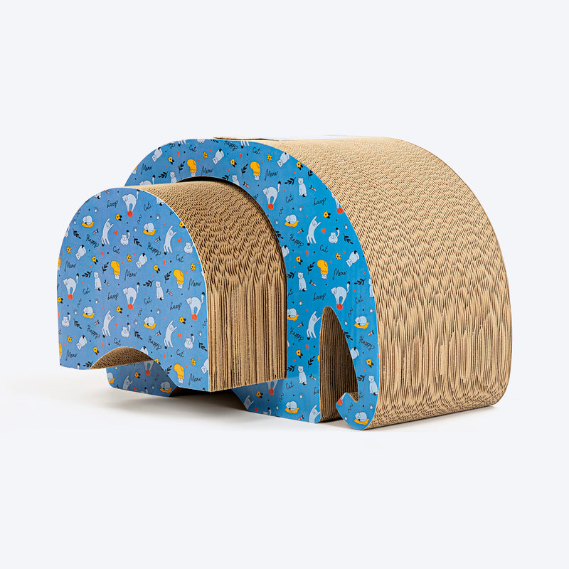 HUFT Ellie The Elephant Scratcher For Cat - Blue - Heads Up For Tails