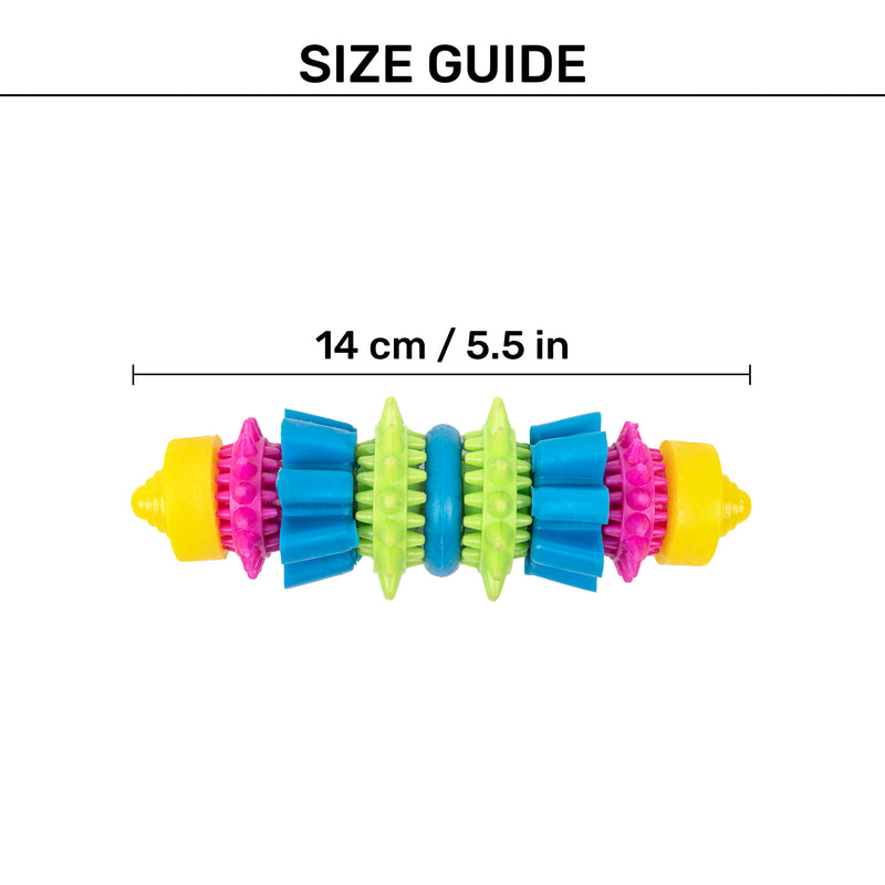 TLC Spiky Chomp Chew Toy For Dog - Multicolor - Heads Up For Tails