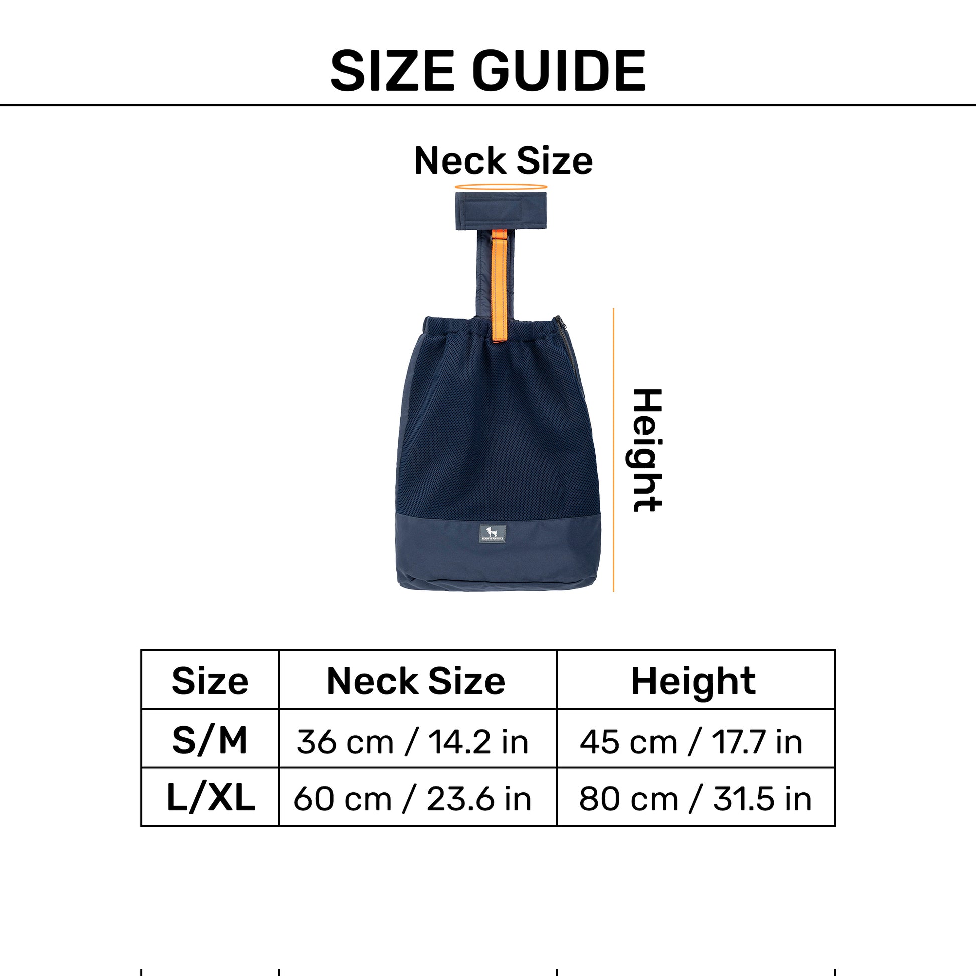 HUFT Trooper Drag Bag Harness For Dog - Navy Blue - Heads Up For Tails