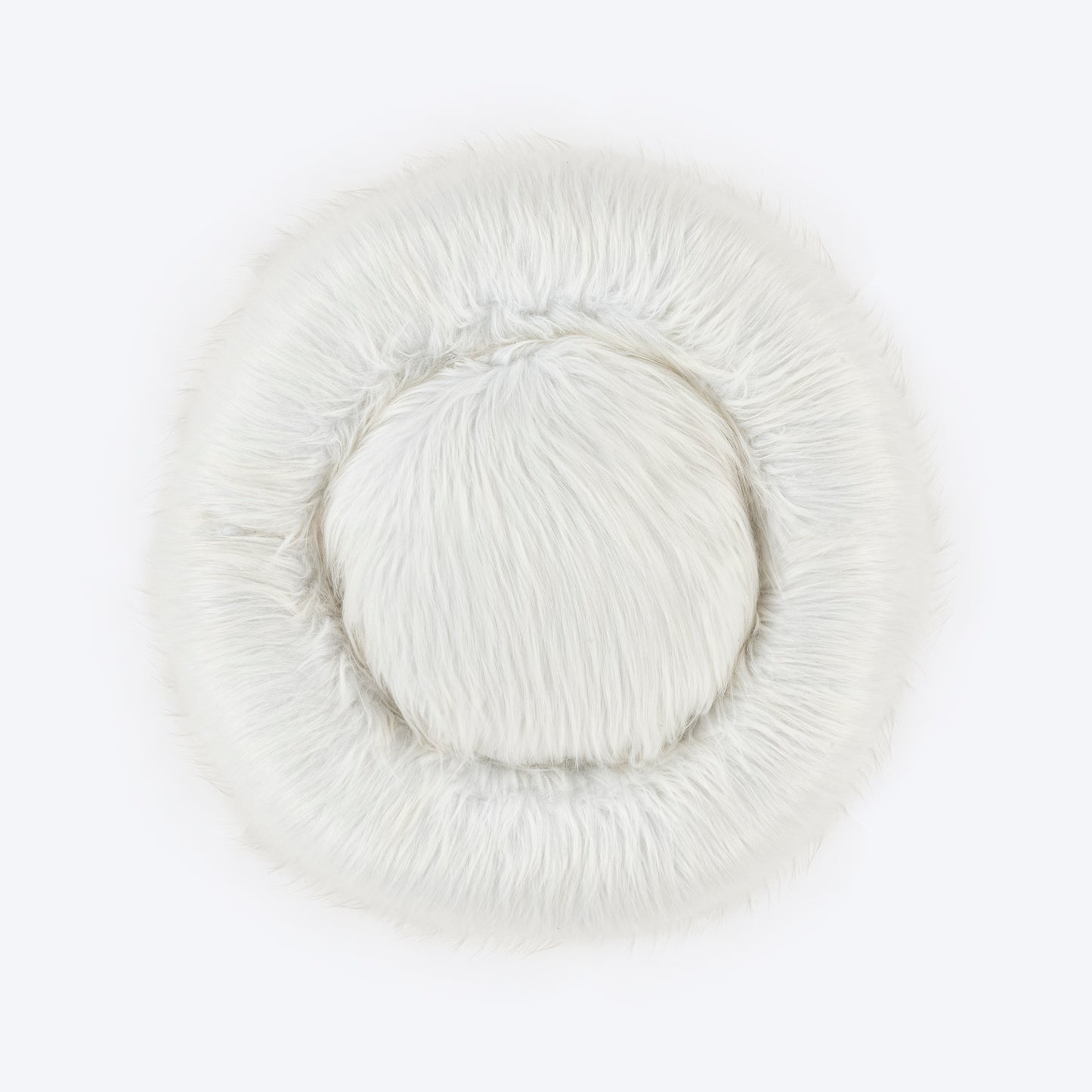 HUFT Furry Bliss Cuddle Bed For Cat & Puppy - White - Heads Up For Tails