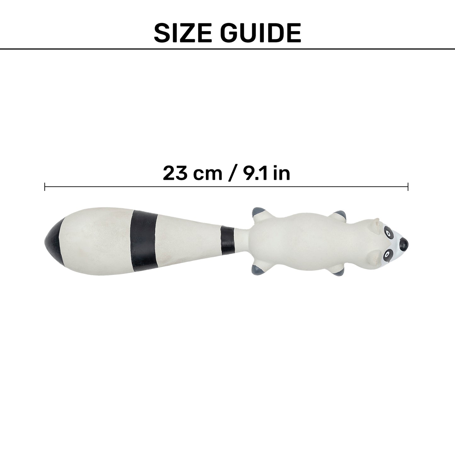 TLC Raspy Squeaky Chew Toy For Puppies & Small Dogs - Grey - Heads Up For Tails