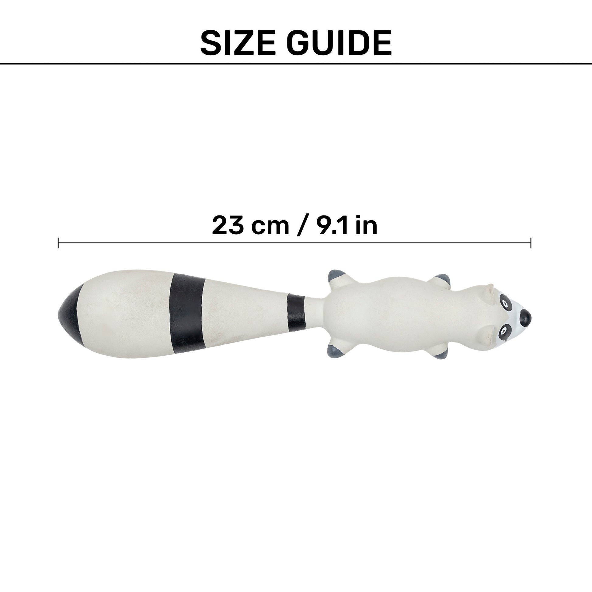 TLC Raspy Squeaky Chew Toy For Puppies & Small Dogs - Grey - Heads Up For Tails