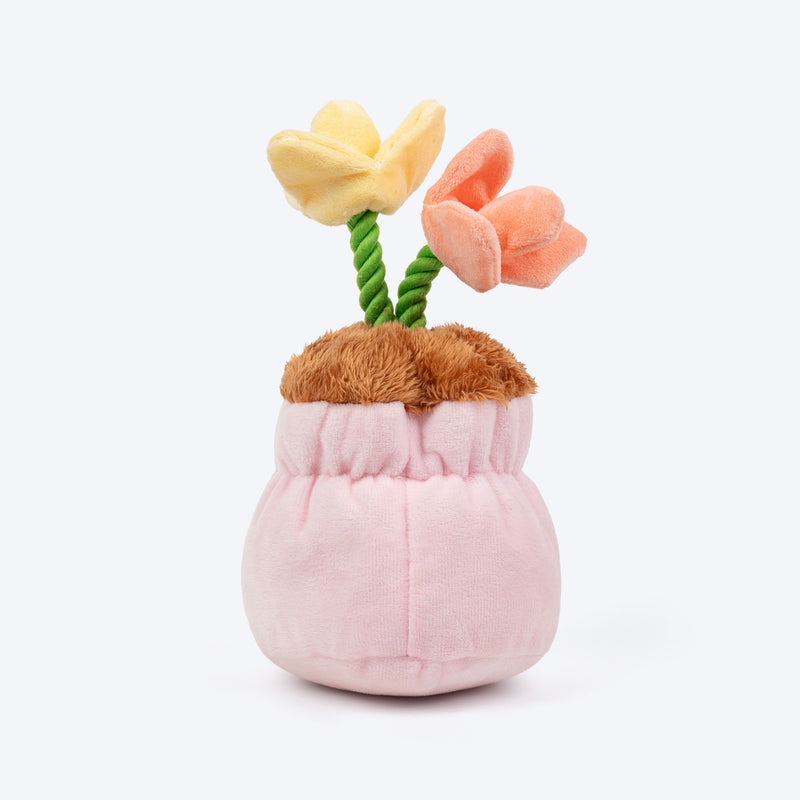 HUFT Flower Power Squeaky Plush Toy For Dog - Multicolor - Heads Up For Tails