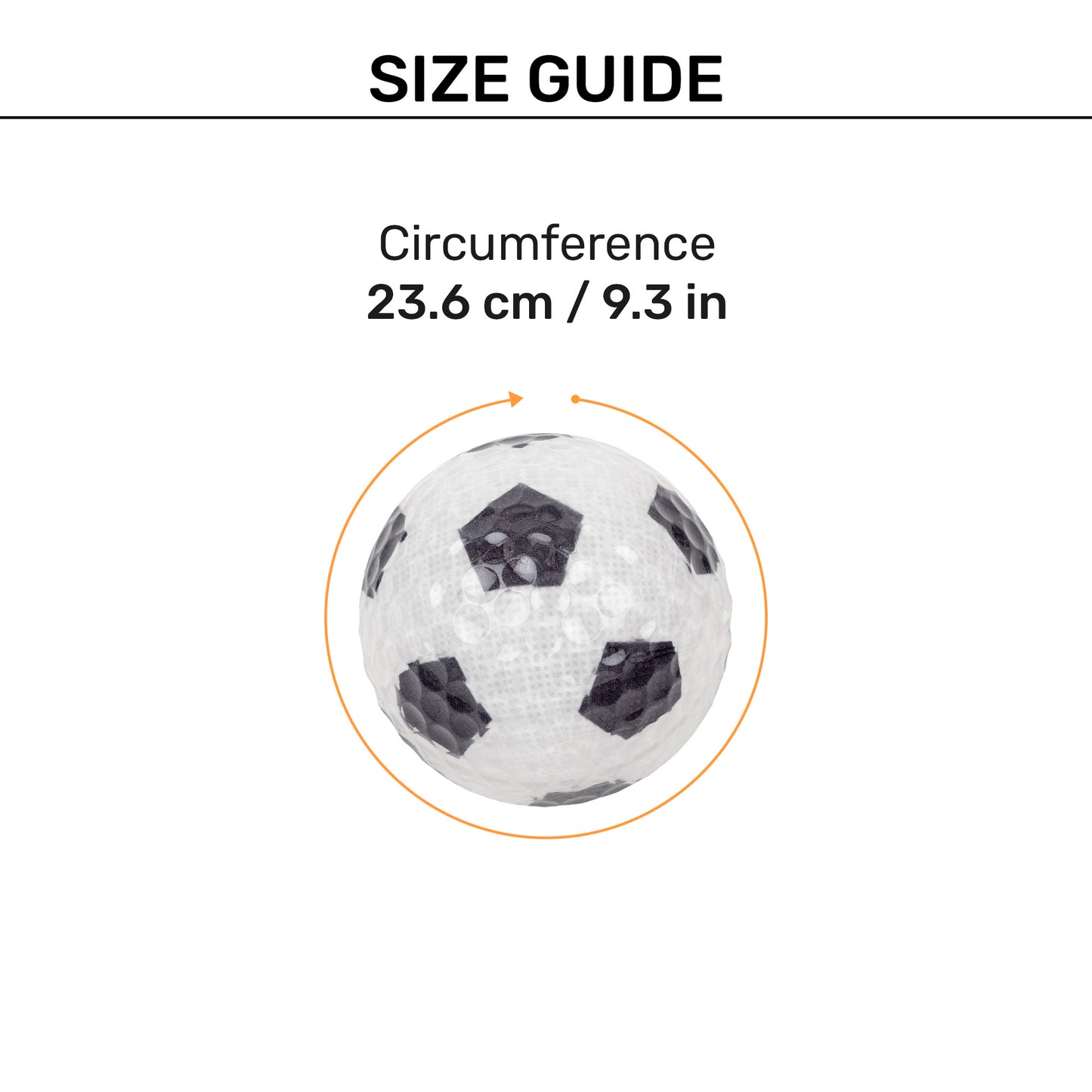 TLC Clearkick Ball Toy For Dog - Black & White - Heads Up For Tails