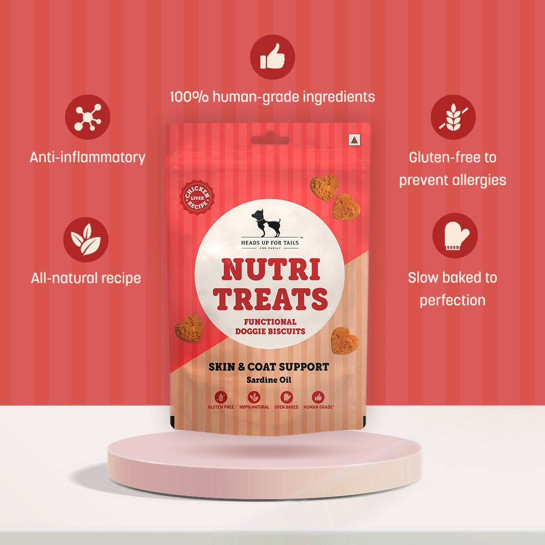 HUFT Nutri Treats For Dogs - Skin & Coat Support - 150 g - Heads Up For Tails