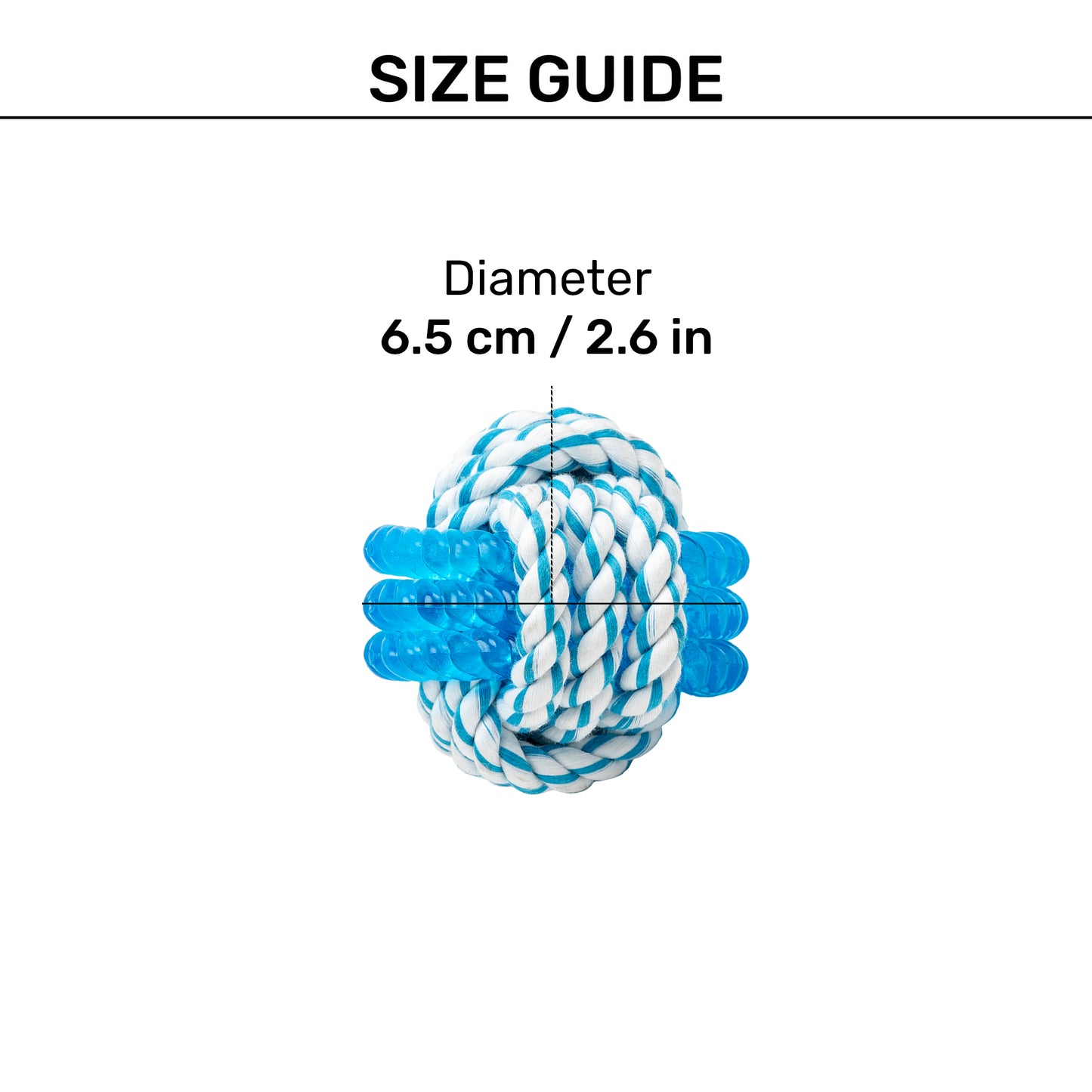 TLC Knotted Buddy Chew Toy For Dog - Blue - Heads Up For Tails