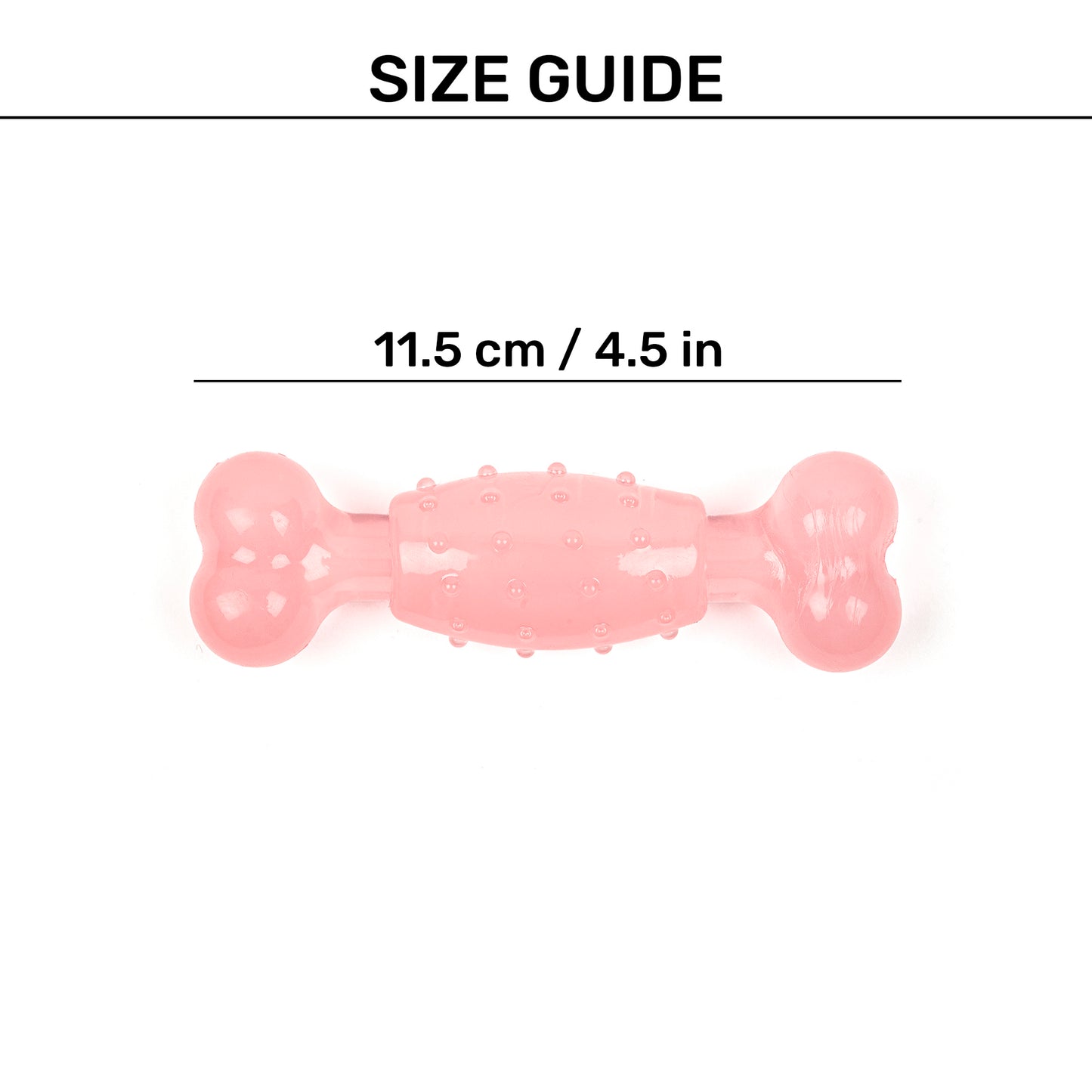 HUFT Candy Bone Chew Toy For Dog - Pink - Heads Up For Tails