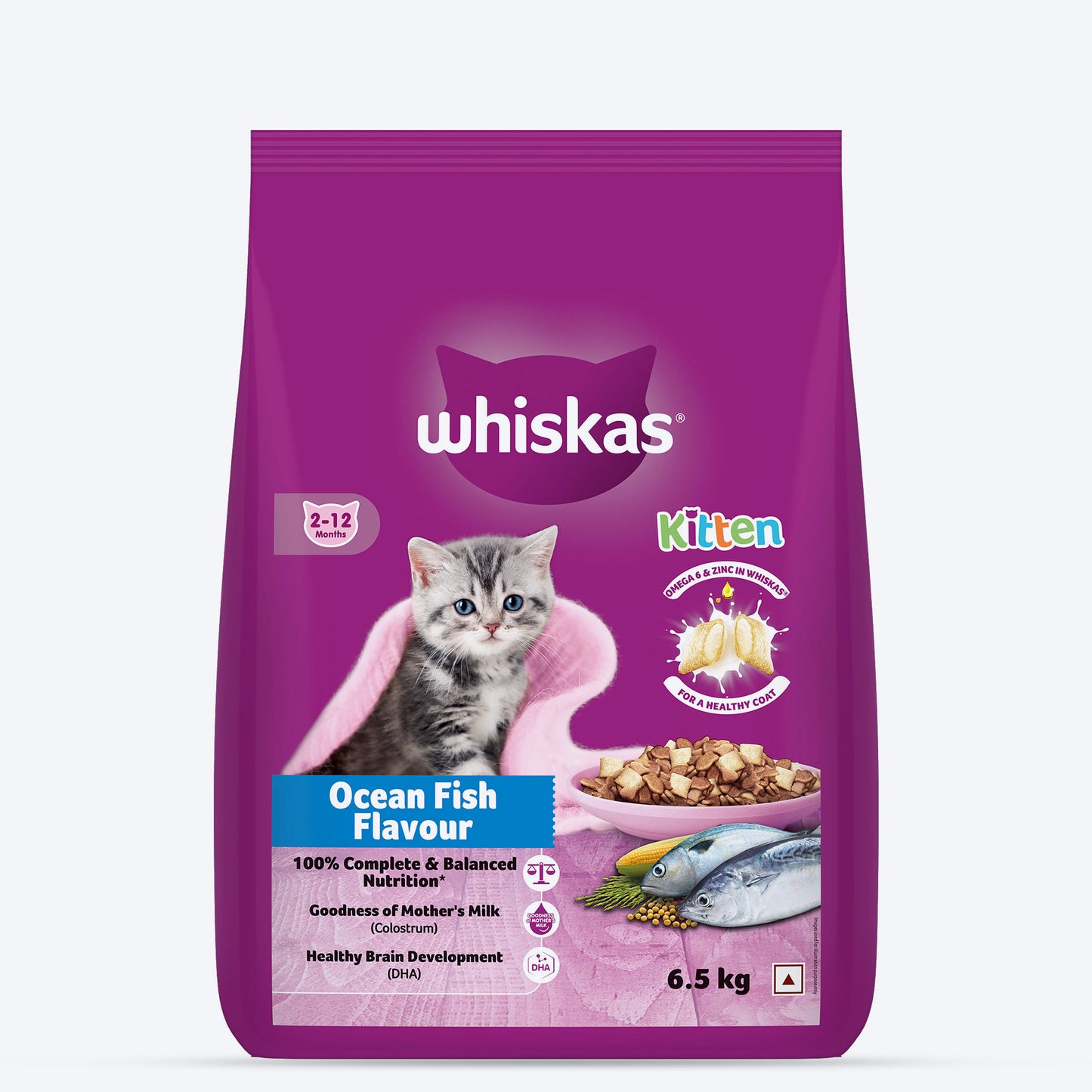 Whiskas Ocean Fish Dry Food For Kitten (2-12 Months) - Heads Up For Tails