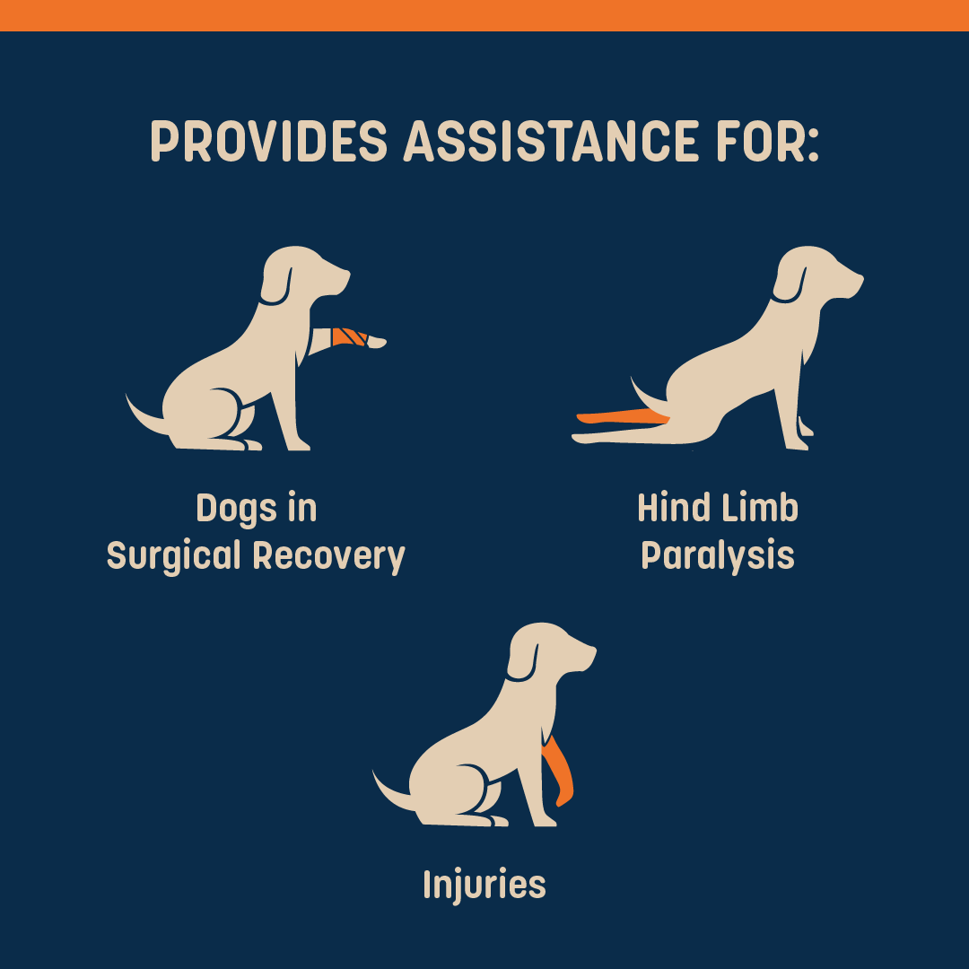 HUFT Trooper Drag Bag Harness For Dog - Navy Blue - Heads Up For Tails