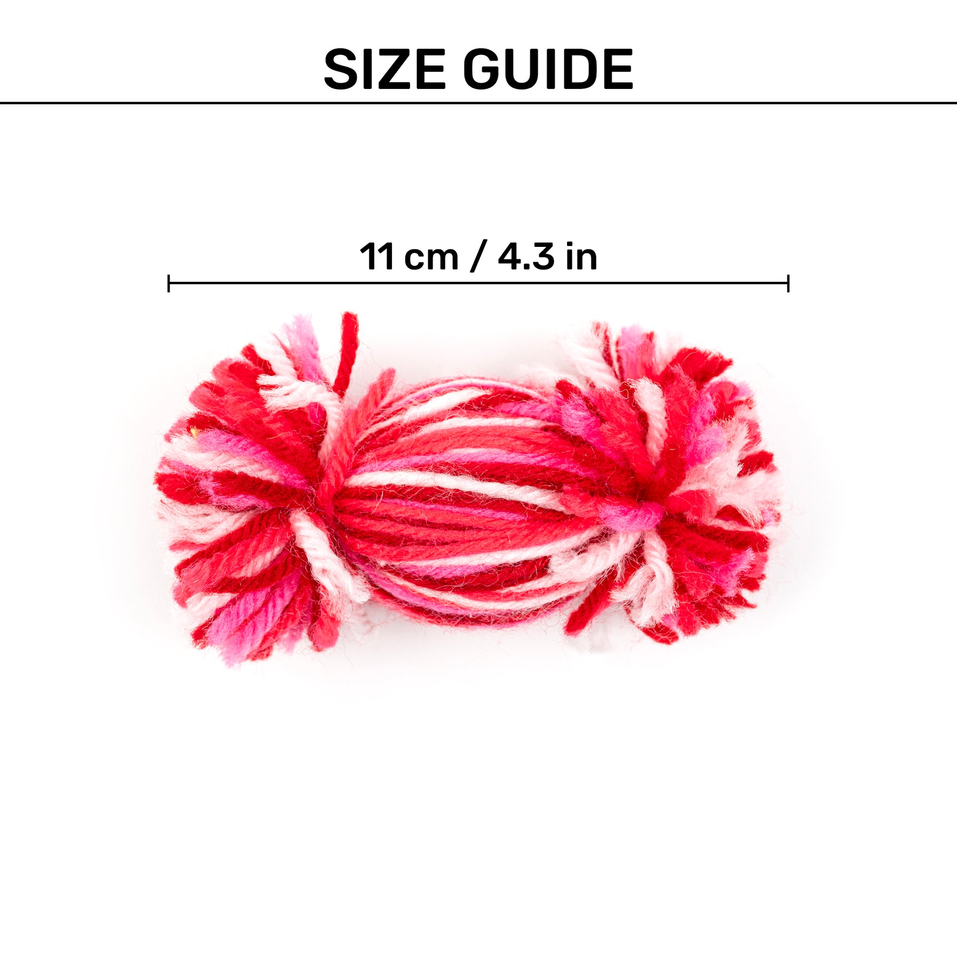 HUFT Catty Candy Rattle Yarn Ball Toy For Cat - Multicolor - Heads Up For Tails