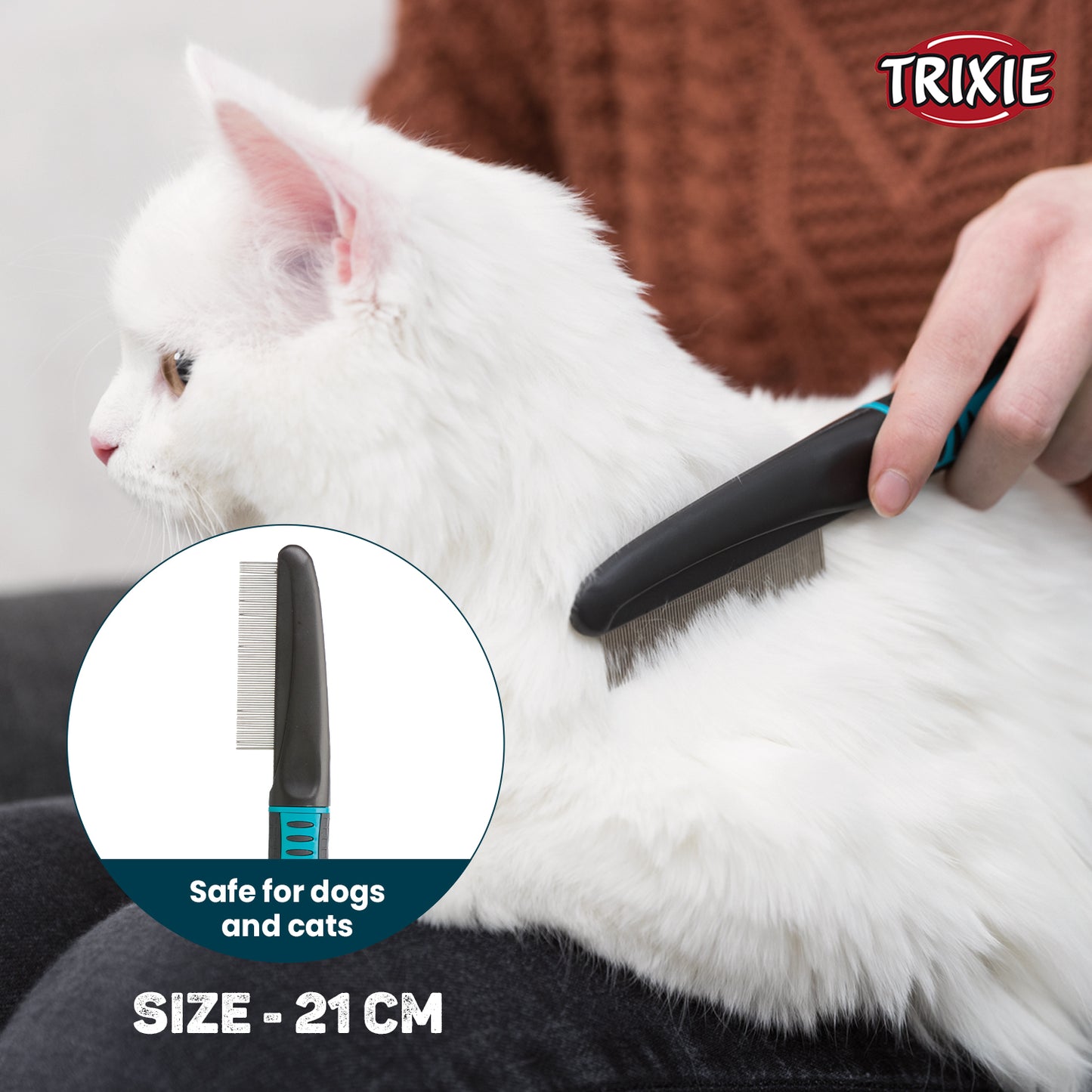 Trixie Flea and Dust Comb For Dogs - Heads Up For Tails