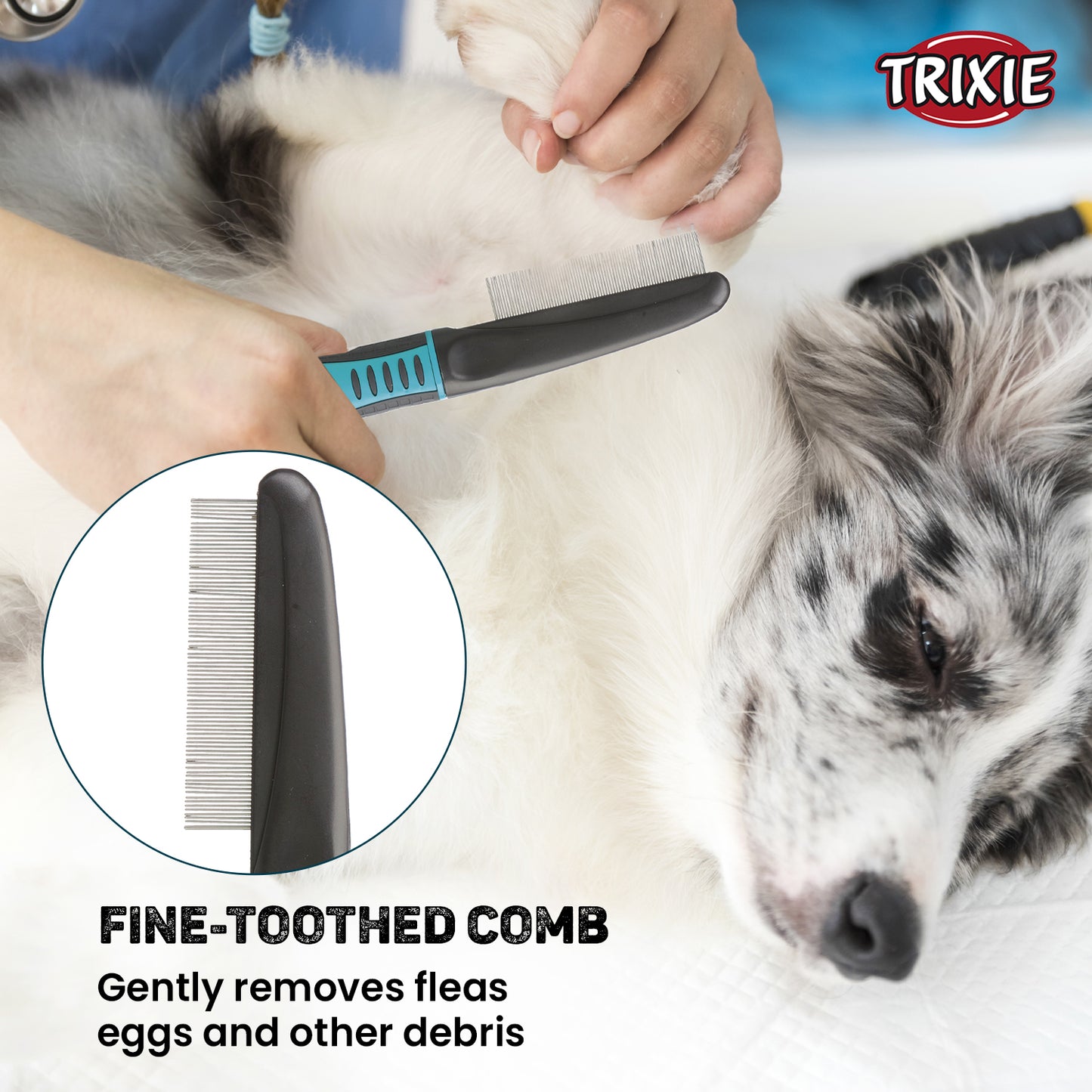 Trixie Flea and Dust Comb For Dogs - Heads Up For Tails