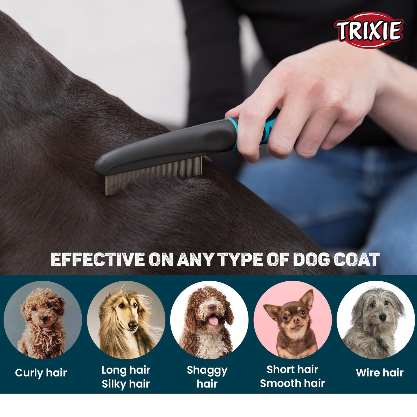 Trixie Flea and Dust Comb For Dogs - Heads Up For Tails