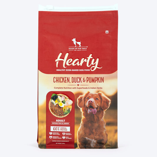 Hearty Chicken, Duck & Pumpkin Oven-Baked Dry Food For Adult Dog - All Breeds