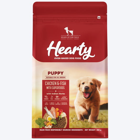 Hearty Oven-Baked Puppy Food Chicken & Fish with Superfoods