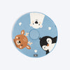 HUFT Frosty Friends Round Mat For Dog & Cat - Blue