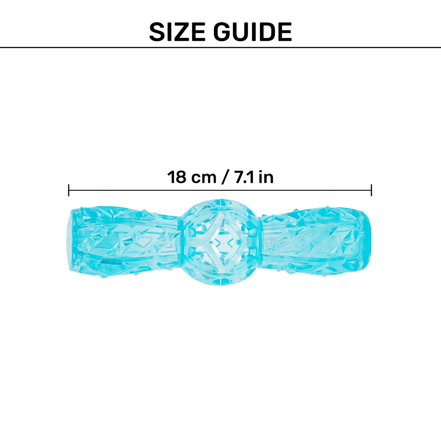 Dash Dog Squeak & Chomp Squeaky Toy For Dog - Blue - Heads Up For Tails