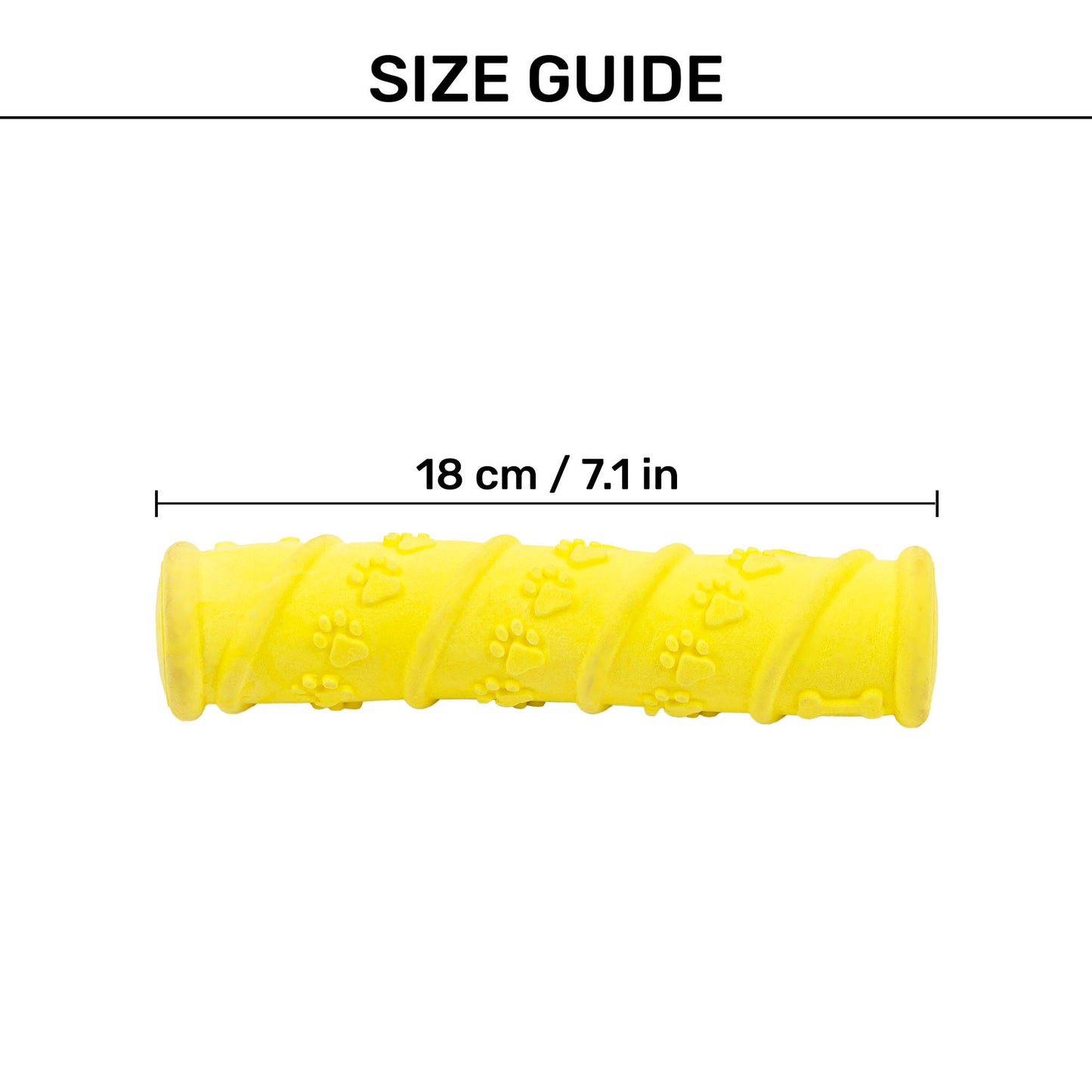 Dash Dog Mello-Yello Stick Toy For Dog - Yellow - Heads Up For Tails