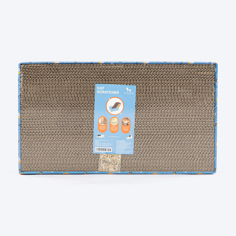 HUFT Kitty Crate Scratcher For Cat - Blue - Heads Up For Tails