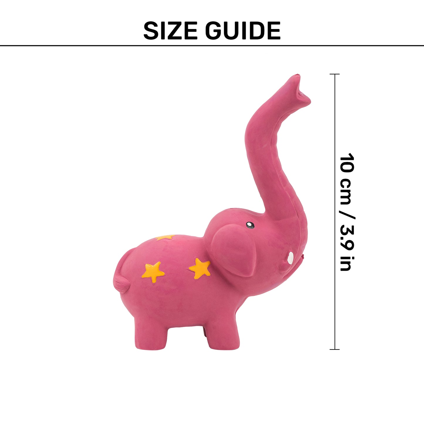TLC Bulging Elephant Chew Toy For Dog - Light Magenta - Heads Up For Tails