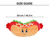 HUFT Hotdogger Squeaky Plush Toy For Dog - Multicolor - Heads Up For Tails