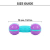 Dash Dog Gnaw & Go Squeaky Toy For Dog - Purple & Blue - Heads Up For Tails