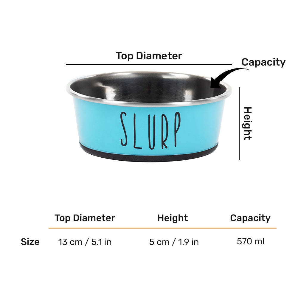 HUFT Cutest Collection Slurp Puppy Bowl - Blue - Heads Up For Tails