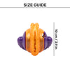 Dash Dog Chomping Champ Ball Toy For Dog - Orange & Purple - Heads Up For Tails