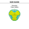 Dash Dog Grip & Go Squeaky Ball For Dog - Neon Green & Blue - Heads Up For Tails