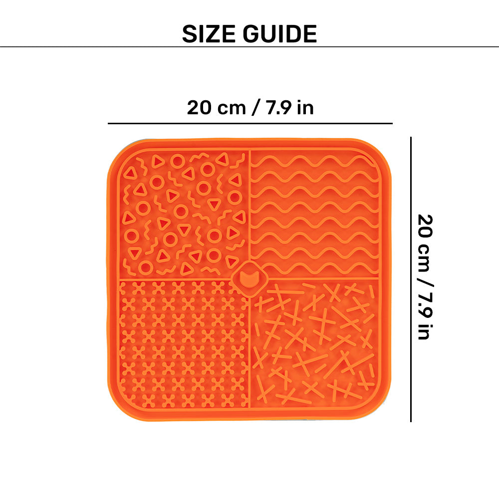 HUFT Munch Maze Lick Mat For Dog & Cat - Orange