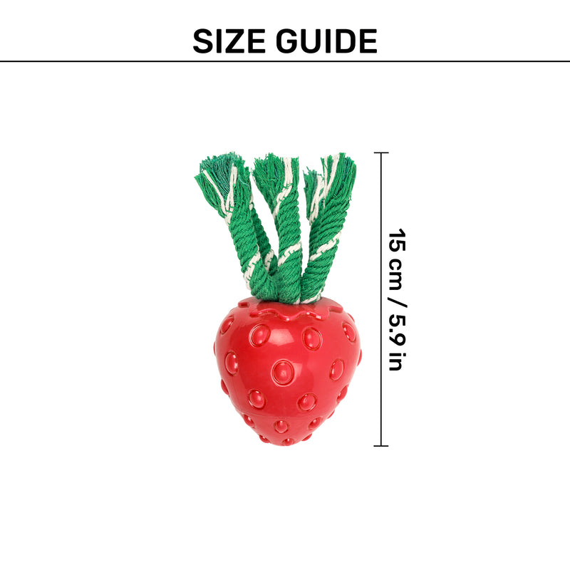 HUFT Squeakie Berrie Chew Toy For Dog - Red - Heads Up For Tails