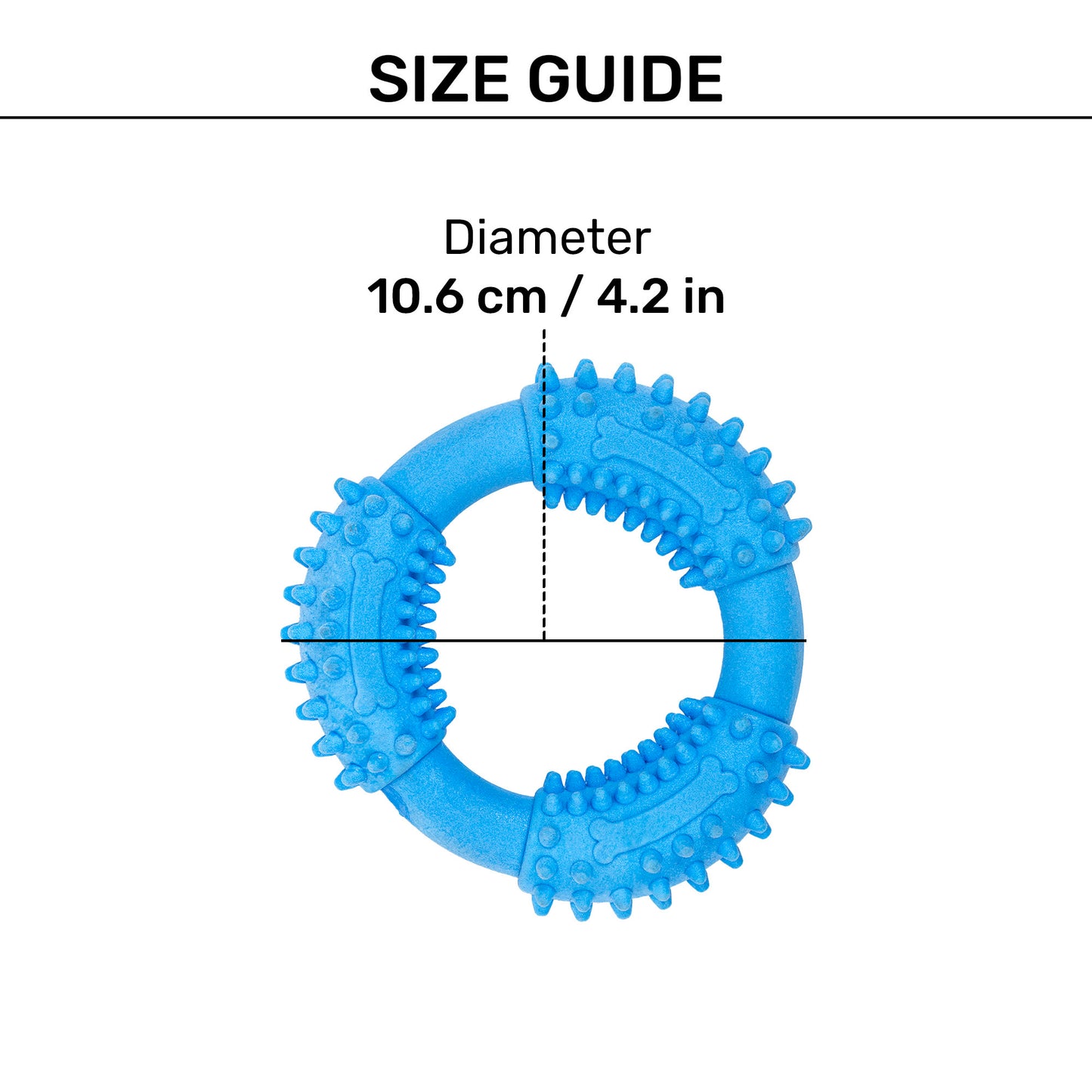 Dash Dog Softy Ring Toy For Dog - Blue - Heads Up For Tails