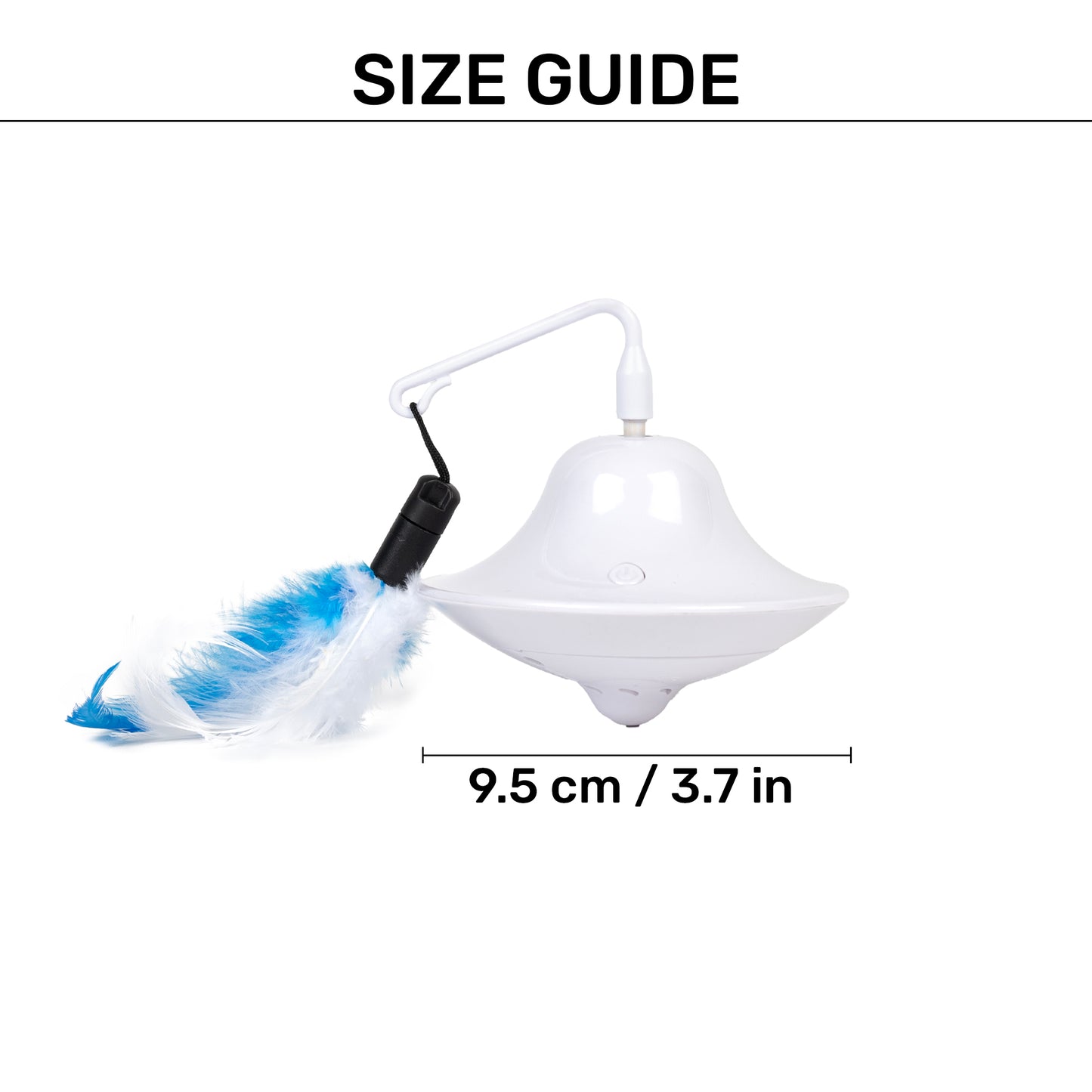 HUFT Spinny Top Interactive Toy For Cat - White - Heads Up For Tails