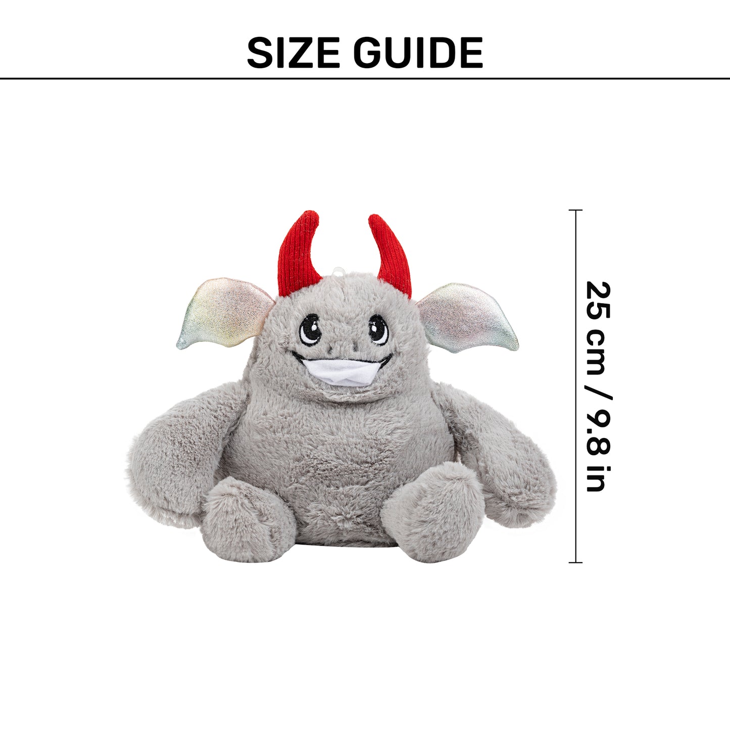 HUFT Aqua-Boo Squeaky Cuddle Plush Toy For Dog - Grey - Heads Up For Tails