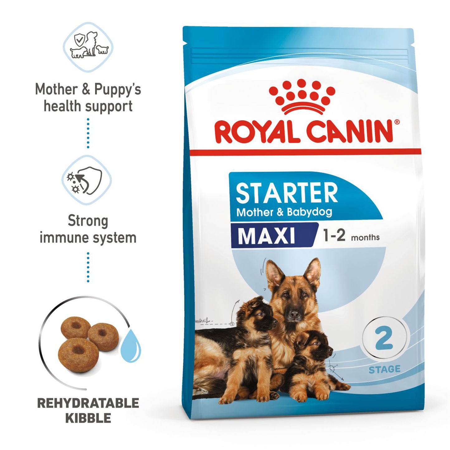 Royal Canin Maxi Starter Dry Dog Food - Heads Up For Tails