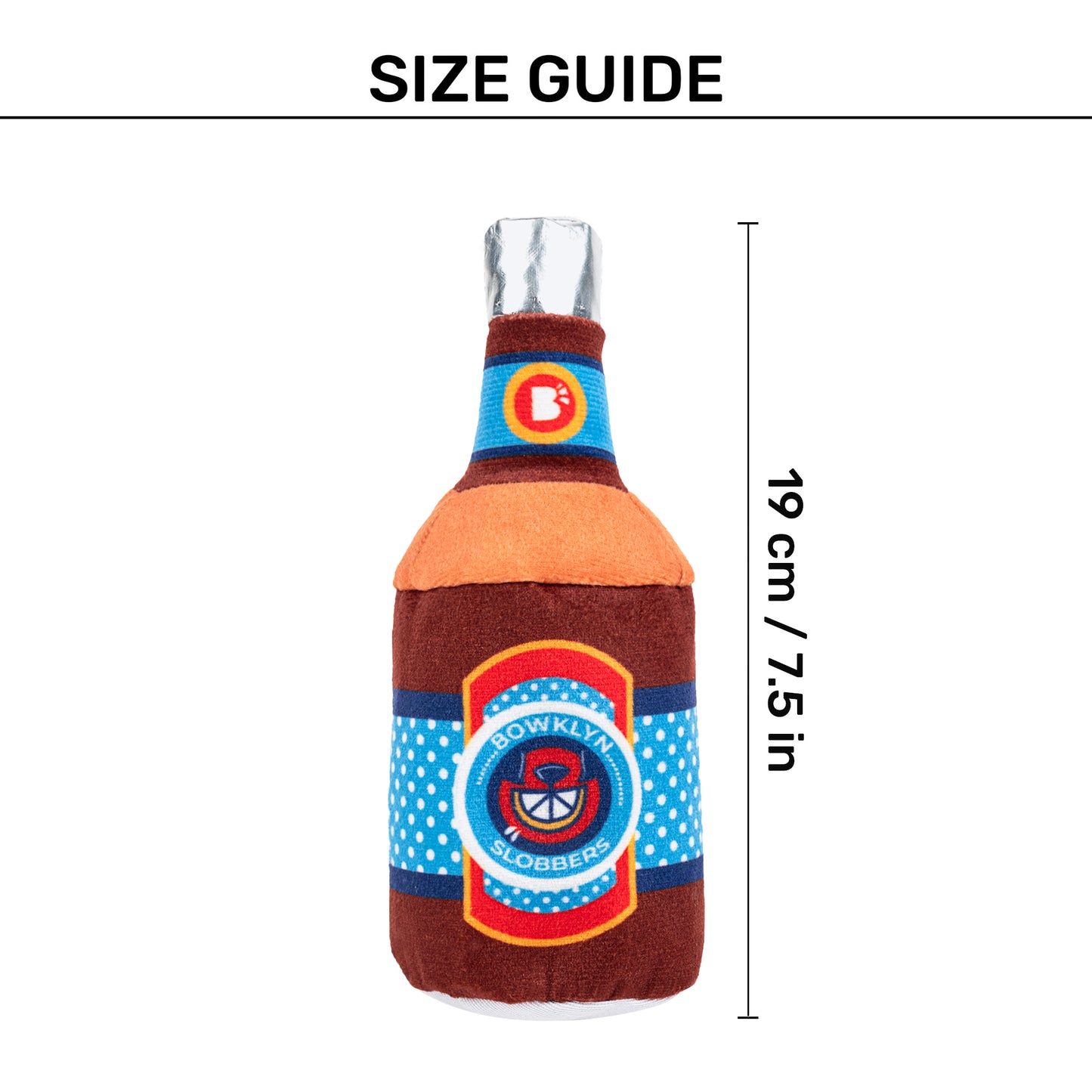 HUFT Barks Brewing Squeaky Plush Toy For Dog - Multicolor - Heads Up For Tails