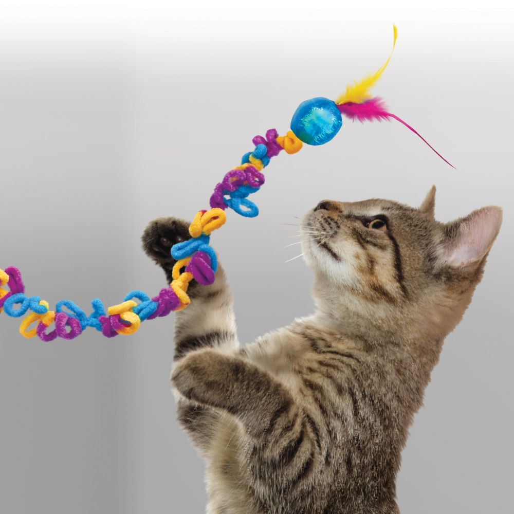 KONG Teaser Loopz Toy For Cat - Assorted - Heads Up For Tails