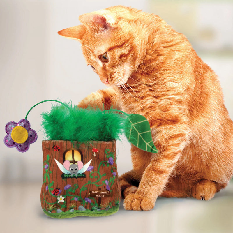 KONG Puzzlements Hideaway With Catnip Interactive Toy For Cat - Brown - Heads Up For Tails