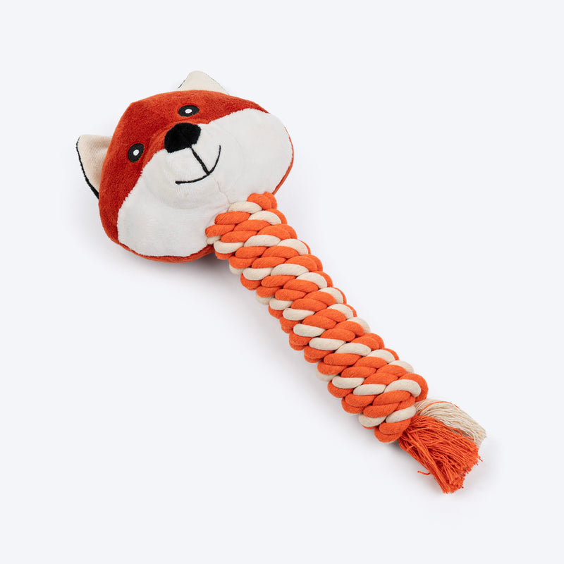 HUFT Foxy Fun Squeaky Plush Toy For Dog - Orange - Heads Up For Tails