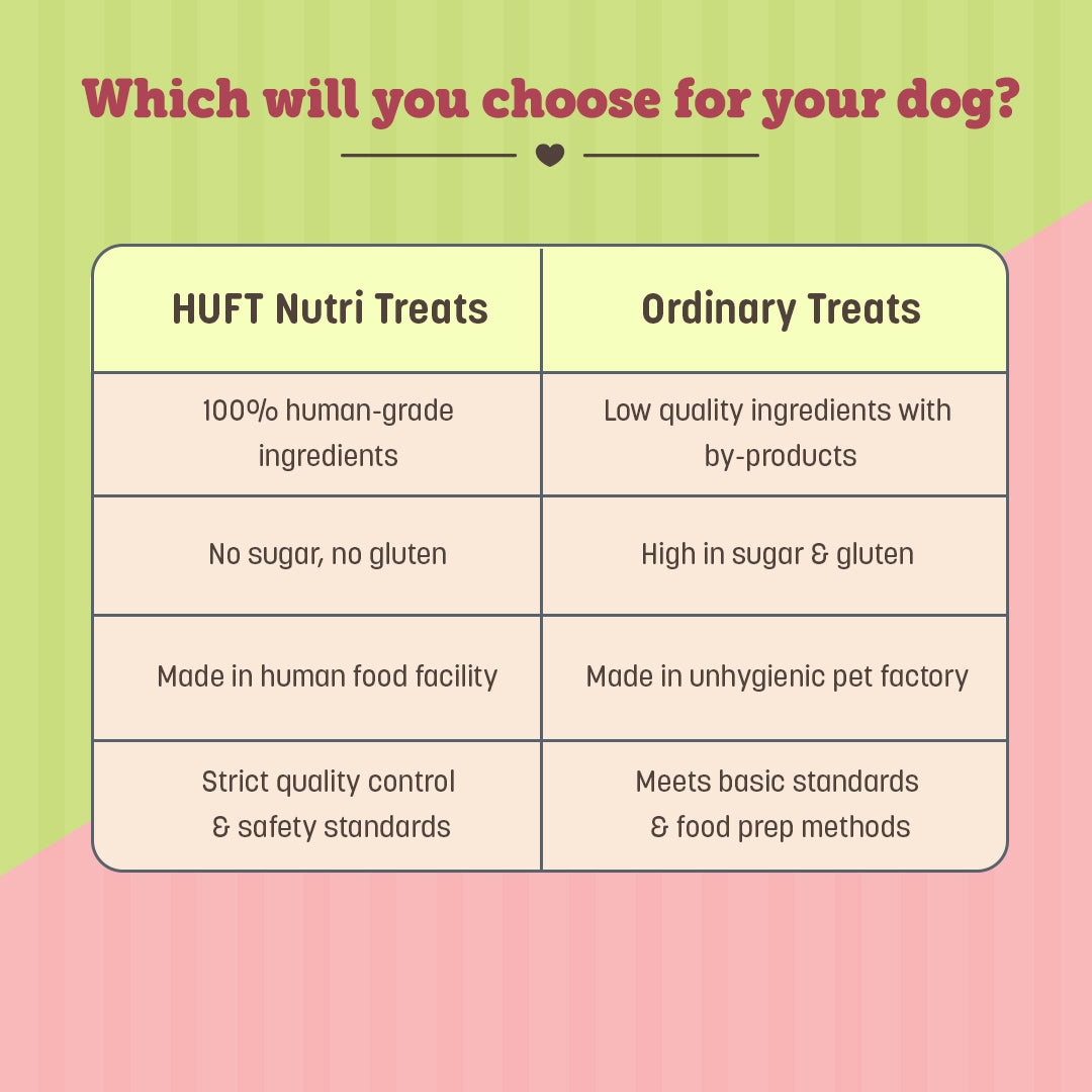 HUFT Nutri Treats For Dogs - Immunity Support - 150 g - Heads Up For Tails