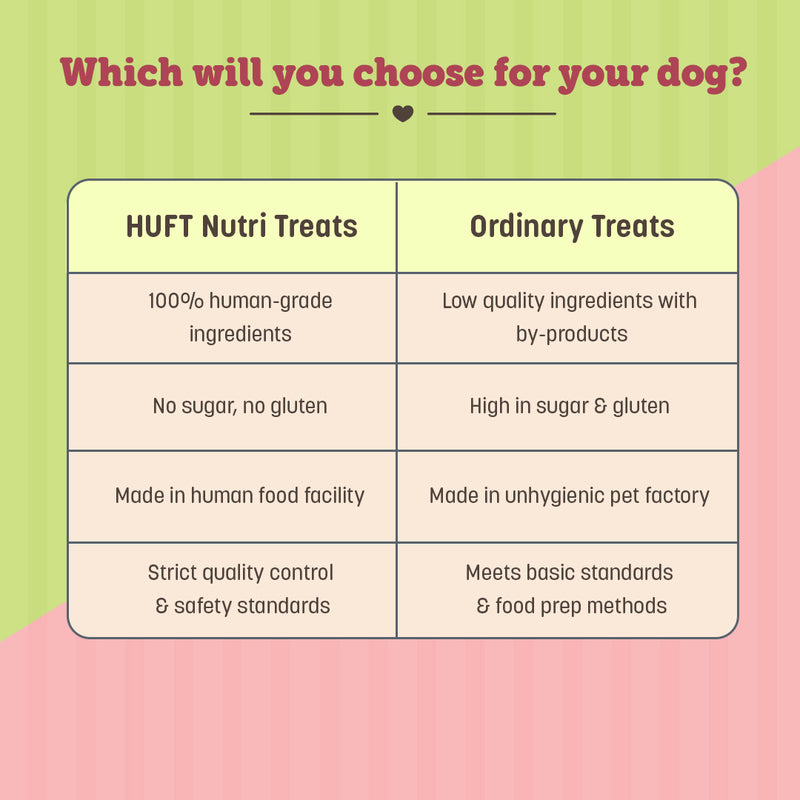 HUFT Nutri Treats For Dogs - Immunity Support - 150 g - Heads Up For Tails